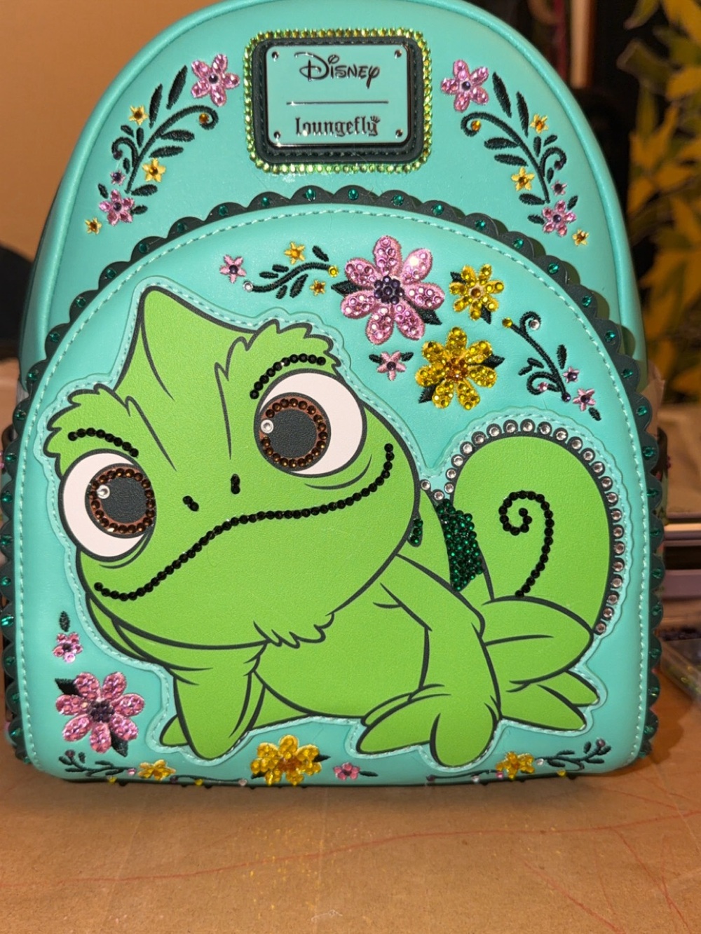 Loungefly Disney Pascal Teal & Lime Kids Mini Backpack